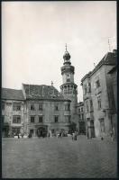 1974 Sopron, Beloiannisz tér, fotó, 13,5×9 cm