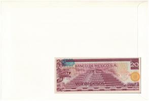 Mexikó 1977. 20P felbélyegzett borítékban, bélyegzéssel T:I Mexico 1977. 20 Pesos in envelope with s...