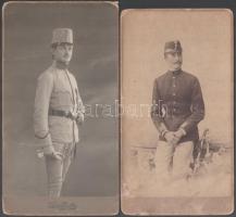 cca 1880-1900 4 db katonai fotó kabinetfotó méretben 11x21 cm