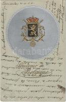 1906 Souvenir de Belgique / coat of arms of Belgium. Emb. litho (Rb)