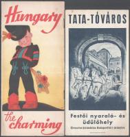 cca 1940 2 db képes turisztikai kiadvány, Magyarországról Charming Hungary, Tata-Tóváros