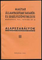 1942 Magyar Államvasutak Takarék- és Segélyszövetkezete alapszabály. 96p. Papírkötésben