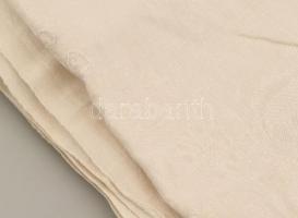 Hímzett fehér damaszt asztalterítő, 176x132 cm