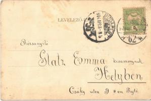 1904 Kézzel rajzolt művészlap / Hand-drawn art postcard s: Pruzsinszky János (EK)