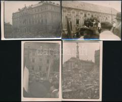 Pécs, szabadtéri ünnepség, 4 db fotó, 6×9 cm