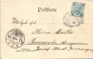 1900 Dwarves. Verlag v. Wezel & Naumann Serie 48. 12. Art Nouveau, floral, litho (EK)