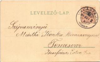 1899 Greeting card with swallows. litho (EK)