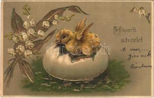 1906 Húsvéti üdvözlet / Easter greeting art postcard. Emb. litho (EK)