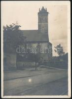 cca 1920 Késmárki templom, hátoldalon feliratozott fotó, 9×6,5 cm