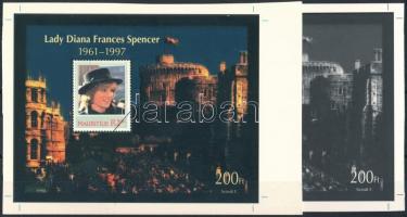 1997/18 Lady Diana Frances Spencer 2 darabos cromalin emlékív pár (100.000)