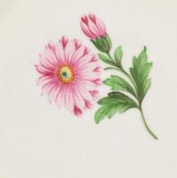 Herendi virág mintás kibővített, hat személyes étkészlet plusz tálakkal, mindegyik tányéron más fajt...