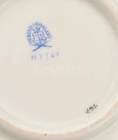 Herendi virág mintás hat személyes süteményes készlet. Kézzel festett, jelzett, hibátlan