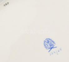 Herendi virág mintás hat darab lapos tányér, mindegyik más fajta virággal. Kézzel festett, jelzett, ...