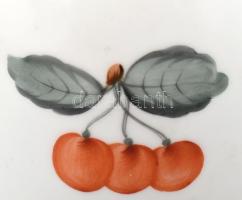 Herendi virág mintás váza.  Kézzel festett, jelzett, hibátlan 19 cm