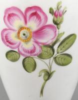 Herendi virág mintás váza.  Kézzel festett, jelzett, hibátlan 19 cm