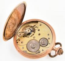 14K arany (Au) zsebóra. Működő,  jó állapotú szerkezettel, hibátlan számlappal, br 91,77 g, d:_52 mm