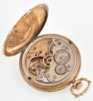 14K arany (Au) Doxa zsebóra működő, jó állapotban, szép állapotú tokkal. Jelzett  br: 65,6 g, d: 48 ...
