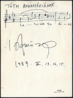 Ken-Ichiro Kobayashi (1940-) japán karmester dedikált fotója saját kezű kotájával / autograph signed photo of Japanese composer. 18x13 cm