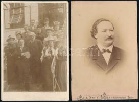cca 1880-1900 Karl Ewald (Dreher Antal sörgyárának igazgatója) és családja 4 db fotó