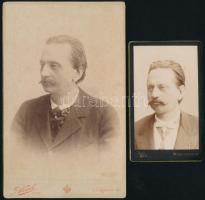 Eduard Taaffe gróf (1833-1985) osztrák politikus 2 db fotója vizitkártya és kabinetfotó