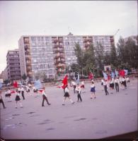 1972. május, úttörő ünnepség, avatás, színes fotónegatívok, negatívtartó tasakban