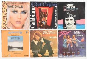 cca 1970-1980 6 db nyugat-európai és amerikai könnyűzenei kislemez, jó állapotban
