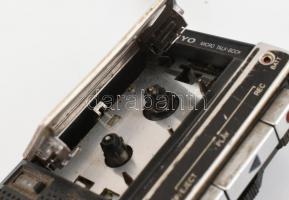 Sanyo diktatfon, eredeti dobozában, leírással, kazettával, kopott,