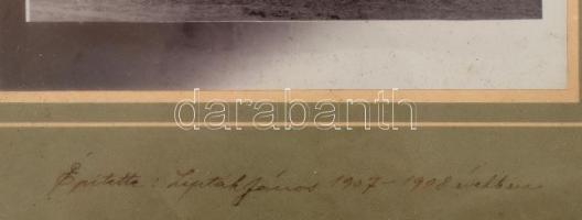 Lipták János (1881-1959) építész által 1907-1908-ban épített templom, kartonra kasírozott fotó, üveg...