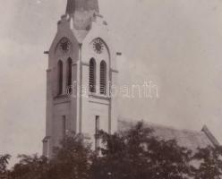 Lipták János (1881-1959) építész által 1907-1908-ban épített templom, kartonra kasírozott fotó, üveg...