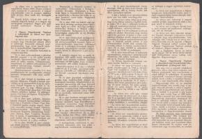 cca 1949 Magyar Függetlenségi Népfront választási felhívása, ceruzás aláhúzásokkal, hajtott, 4p