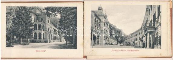 Herkulesfürdő, Baile Herculane; hajtásnál szétvált leporello füzet 12 lappal / leporello booklet wit...