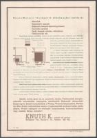 cca 1930-1940 Bp. VII., Knuth K. Mérnök és Gyáros Knuth-Wofatit korszerű vízlágyító készülékének pro...