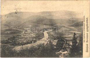 1909 Borosznó-fürdő, Brusno-kúpele (Borosznó, Brusznó, Brusno); Szt. András a kilátásból tekintve / general view