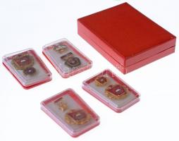 5db-os szocialista jelvény tétel + miniatűrök, közte "A Szövetkezeti Ipar Kiváló Dolgozója&quot...