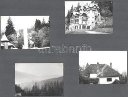 1961 Romániai utazás fotóalbuma, benne 52+6 db feket-fehér fotóval, 6x9 cm és 18x24 cm közötti méretben.