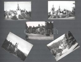 1961 Romániai utazás fotóalbuma, benne 52+6 db feket-fehér fotóval, 6x9 cm és 18x24 cm közötti méret...
