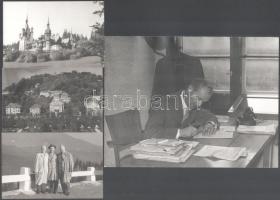 1961 Romániai utazás fotóalbuma, benne 52+6 db feket-fehér fotóval, 6x9 cm és 18x24 cm közötti méret...