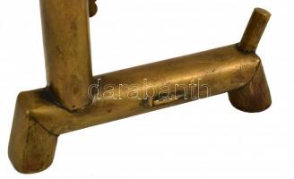 Cső-ló bauhaus réz szobor. Jelzés nélkül. 11x12 cm