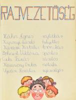 cca 1970-1981 Mohács, Gárdonyi Géza raj őrsnaplója, bejegyzésekkel, beragasztott képekkel