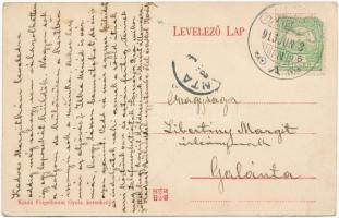 1913 Gutor, Hamuliakovo; Falu alatti részlet, nagyvendéglő, római katolikus népiskola. Feigelbaum Gy...