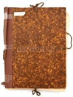 cca 1900 La Décoration folyóirat illusztrációi kb.70-80 db, sérült félvászon mappában, 25x33 cm, map...