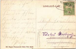 1910 Budapest XVI. Rákosszentmihály, lóvasút (EK) + "CZINKOTA-EHMANNTELEP POSTAI ÜGYN."