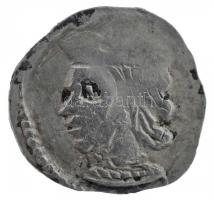 1290-1301. Denár Ag III. András (0,30g) T:2- patina R! Hungary 1290-1301. Denar Ag Andrew III (0,30g) C:VF patina RARE!  Huszár: 425., Unger I.: 323.