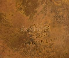 Duquesne réz tokos zsebóra, másodpercmutatóval, működik, kopásnyomokkal, d: 5 cm