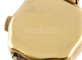 MOvado 14K arany (Au) női karóra. Jelzett, működőképes állapotban, 14K arany szíjjal. össz bruttó 19...