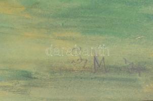 Szotyori-Nagy Margit (a Goldberger gyár rajzolónője): Virág csendélet. Akvarell, papír. Jelzett, Üve...