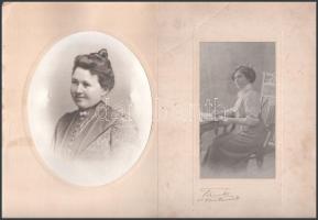 cca 1900-1933 össz 18 db fotó, fotólap és képeslap, többségében műtermi portré, többek közt 1 db Fan...