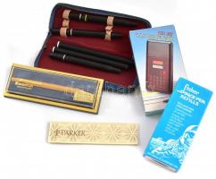 Vegyes nagy írószer és hozzá kapcsolódó tétel: Stedtler aranyozott toll eredeti műanyag dobozában; 6...