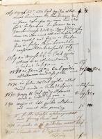 1812-1877 Kézzel írt jegyzetkönyv, benne Kalocsával kapcsolatos bejegyzésekkel, benne a kalocsai szíjgyártó céh bejegyzéseivel, közte névjegyzékkel, szegőtetők név jegyzéke, szabadulók névjegyzéke, más ipartestületi jegyzőkönyvek....stb. Kopott egészvászon-kötésben, kopott borítóval, kijáró lapokkal.