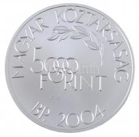 2004. 5000Ft Ag "Nyári olimpia - Athén" díszdobozban, tanúsítvánnyal T:BU Adamo EM189